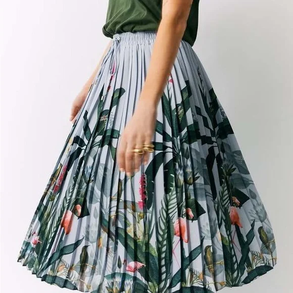 Ted Baker London Bobbyn pistachio pleated midi dress, mixed media size 10 - Picture 4 of 10